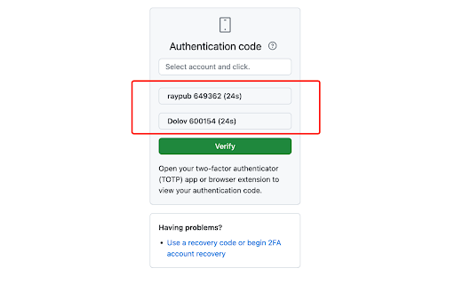 Github 2FA Preview 4
