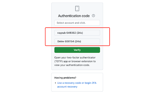 Github 2FA