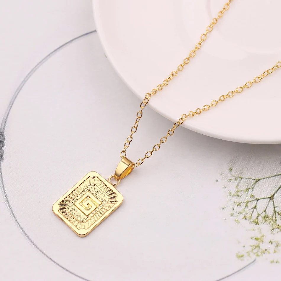 English alphabet pendant necklace