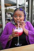 Lesego Tlhabi sips a juice at Tashas, just like her alter ego Coconut Kelz would. Tlhabi admits she once considered voting DA. 