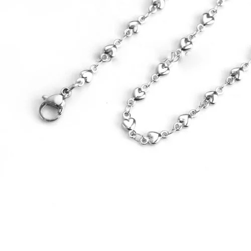 Title 3, White K Heart Shaped 04 Stainless Steel Extensi...