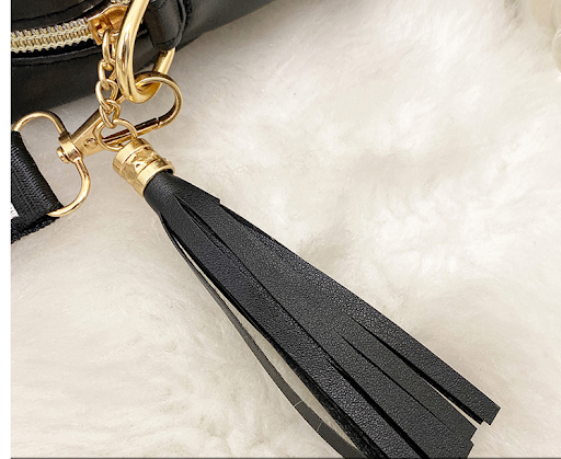 Title 3, Korean Style Fringed Square Bag Crossbody Styli...