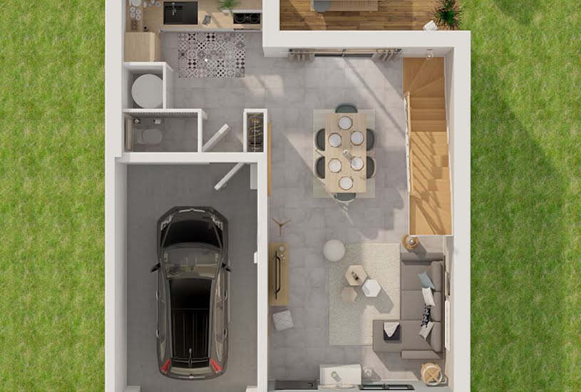  Vente Terrain + Maison - Terrain : 825m² - Maison : 82m² à Bois-le-Roi (77590) 