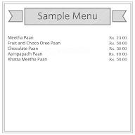 Standard Refreshment & Pan Shop menu 1