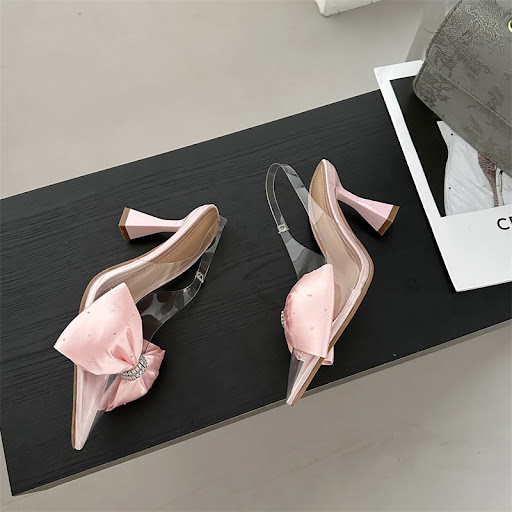 Title 4, Womens Pointed Toe Rhinestone Bowknot Stiletto...