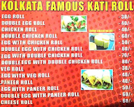 Kolkata Famous Kati Roll menu 2