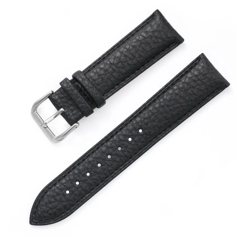 Lychee Pattern Drop Pattern Needle Buckle Leather Strap Soft Waterproof