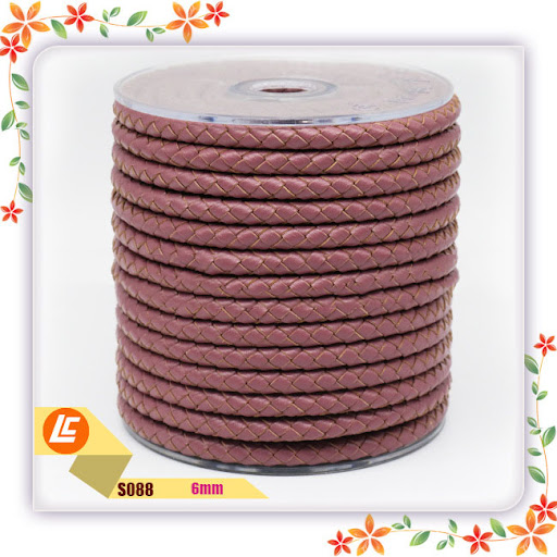 Title 9, Braided Black Real Cowhide Rope Round, strong a...