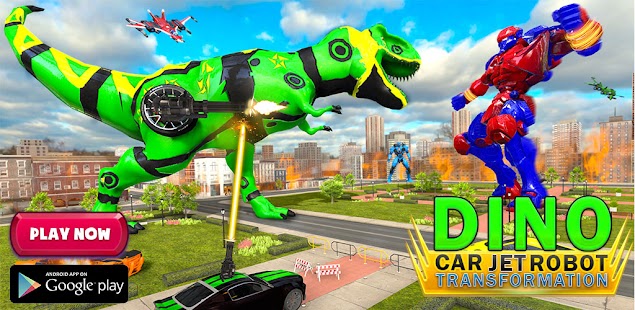 Dino Robot Car Transform Games – Apps no Google Play