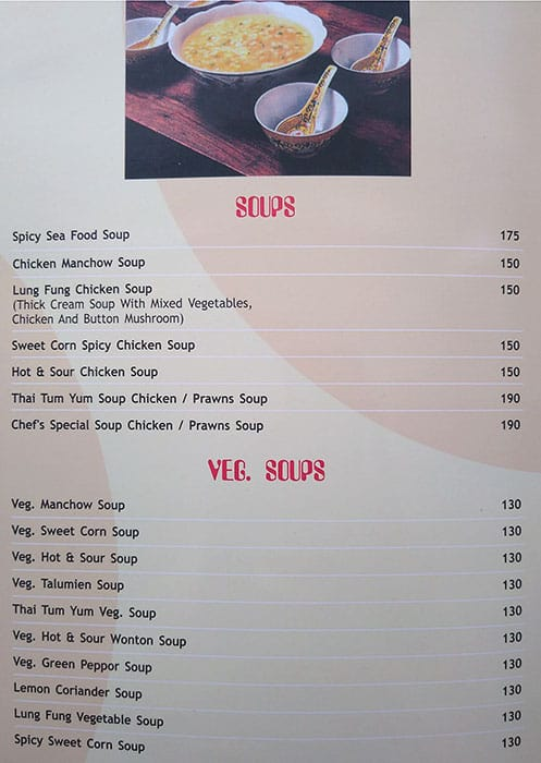 Bamboo House menu 