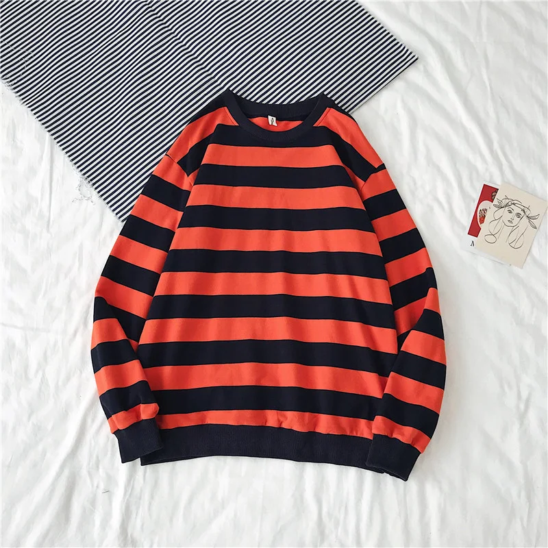 Sweat-Shirt Rayé Tendance Homme Style Hip Hop, Confort et Style Urbain, Parfait pour un Look Branché et Décontracté, Idéal pour Toutes Occasions