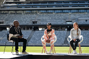 Promising youth player Kanalelo Taiwe (left) relating her story during a recent ‘Impossible is Nothing’ event at Cape Town Stadium. 