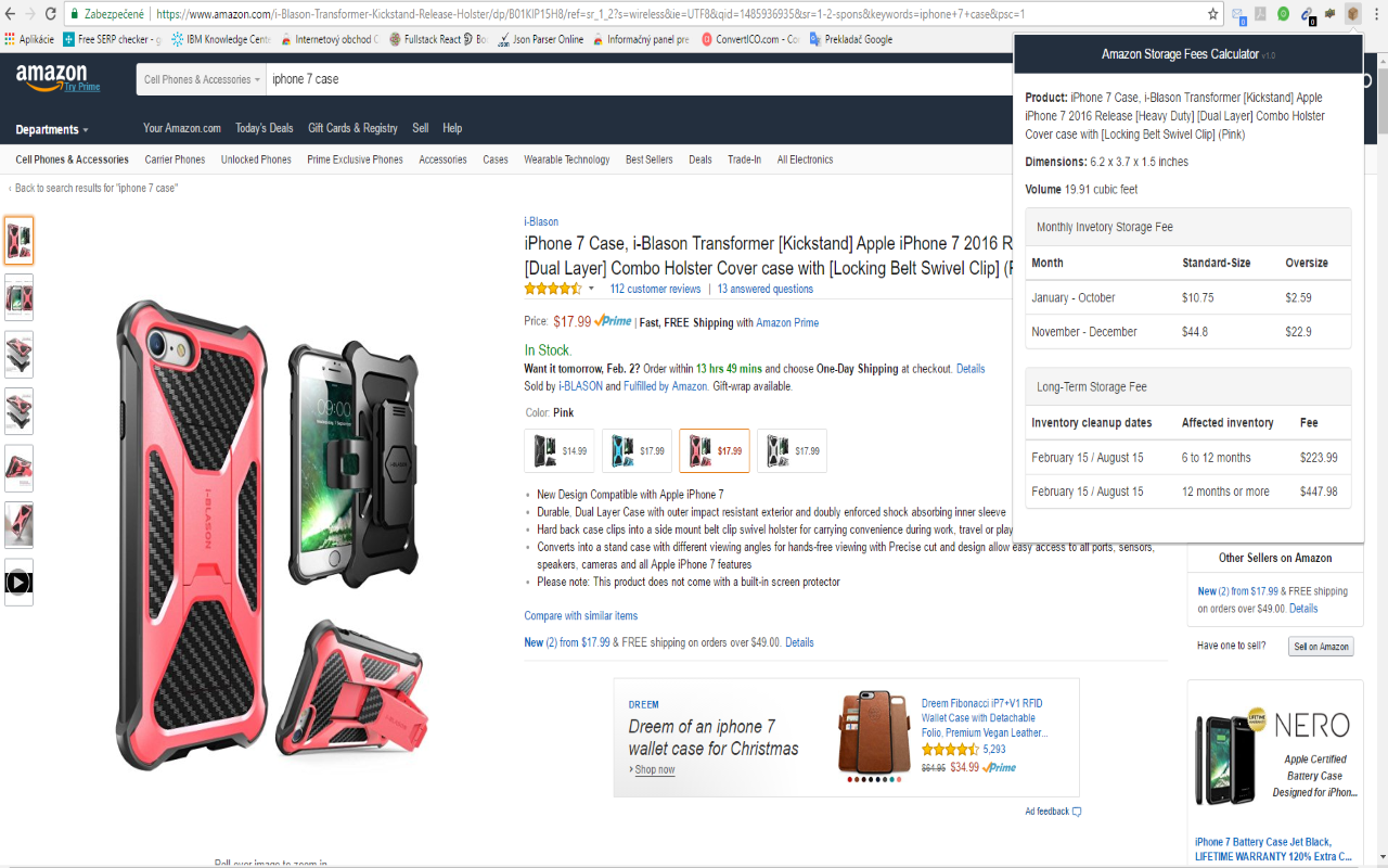 Amazon Storage Fees Calculator Preview image 1