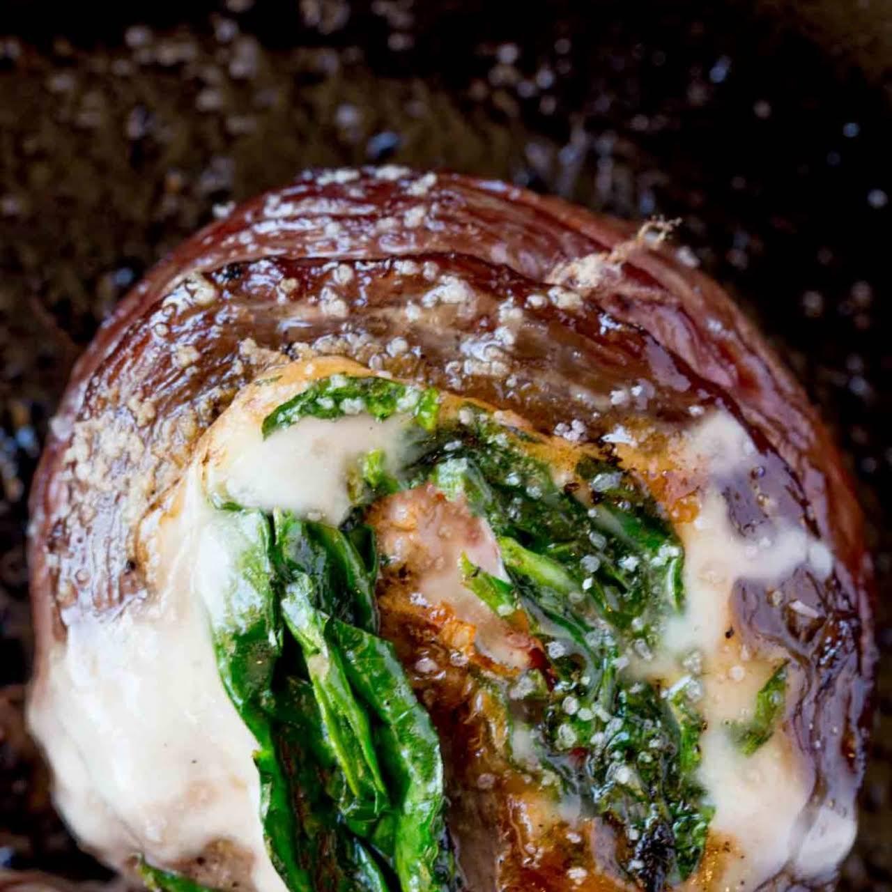 Grilled Stuffed Flank Steak With Pesto, Mozzarella, and Prosciutto Recipe, Recipe