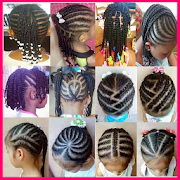 Kids hairstyle braid  Icon