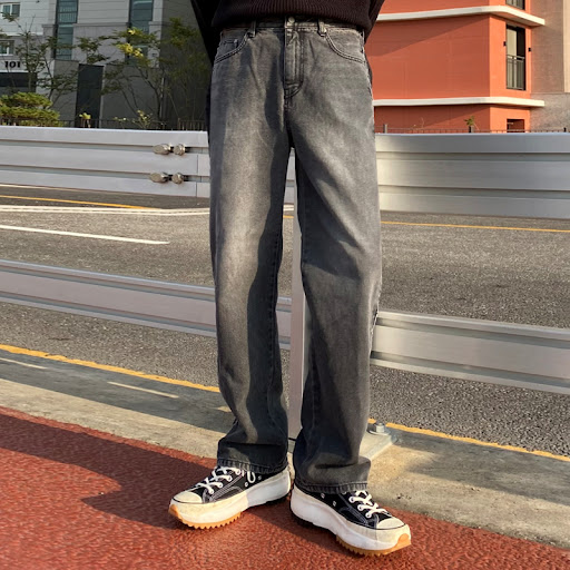 Title 3, Black Jeans Mens Loose Straight Leg. Comfortab...