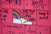 A message of hope is seen at Pink Dot, an annual event organised in support of the LGBT community, at the Speakers' Corner in Hong Lim Park in Singapore. 