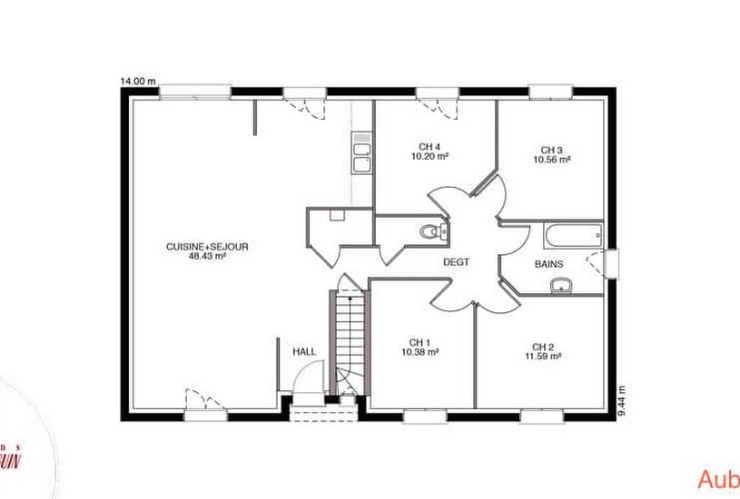  Vente Terrain + Maison - Terrain : 647m² - Maison : 89m² à Voeuil-et-Giget (16400) 