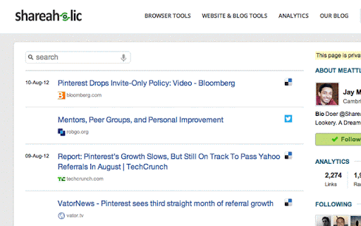 Shareaholic for Google Chrome™