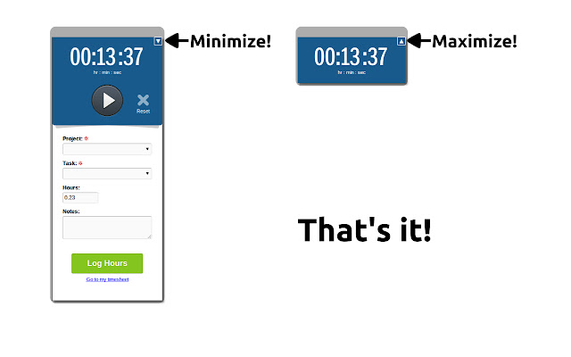 Timer Resizer for FreshBooks chrome extension