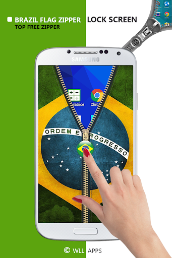 免費下載娛樂APP|Brazil Flag Zipper Lock Screen app開箱文|APP開箱王