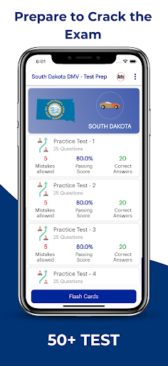 Screenshot South Dakota DMV Permit Test