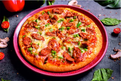 Mutton Sausage Capsicum Onion Pizza