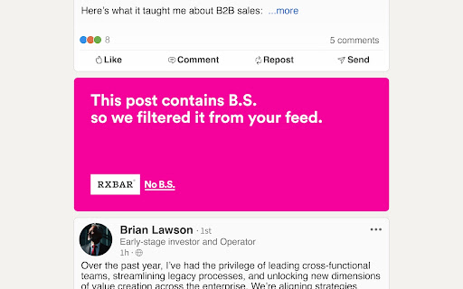 RXBAR BS Feed Filter