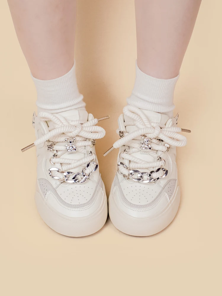 Title 4, Baskets Blanches Basses Décontractées pour Femm...