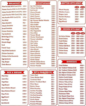 Biryanivala menu 