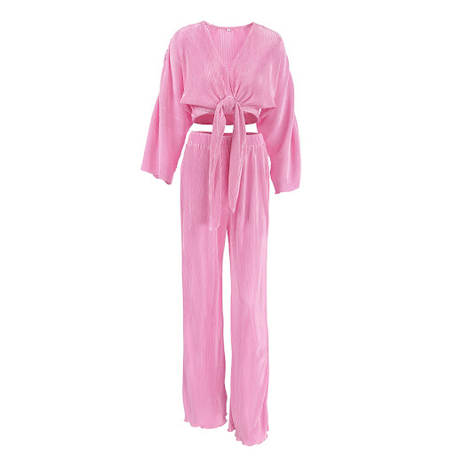 Title 15, Cardigan Long Sleeve Pants Pajamas Two-piece Se...