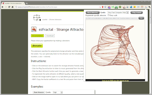 ezFractal - Strange Attractors