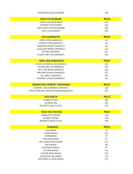 Masti ccafe Bar menu 3