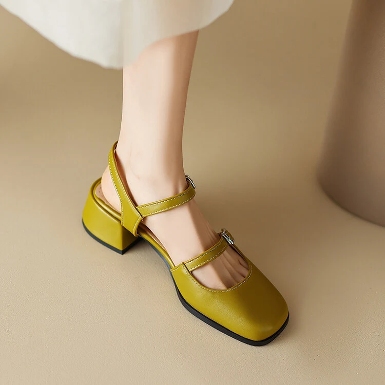 Title 3, Low Heel Baotou Sandalen voor Dames Comfortabel...