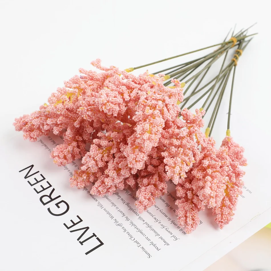 Fleurs Artificielles en Mousse de Lavande Style Pastoral pour Décoration, Simulation pour un Intérieur Apaisant et Élégant