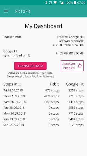 FitToFit - Fitbit to Google Fit