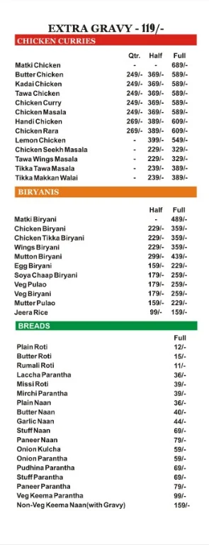 New Bombay Bar-Be-Que menu 