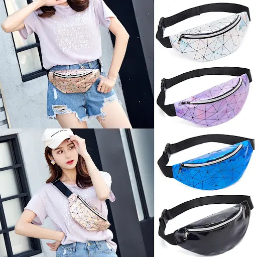 Title 3, Cool colorful sequined diamond belt bag