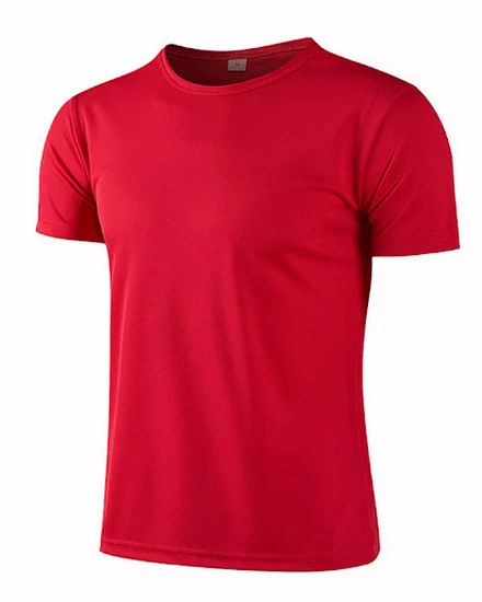 Quick-drying Round Neck Sport T-shirt Gym Jerseys Fitness... - 0