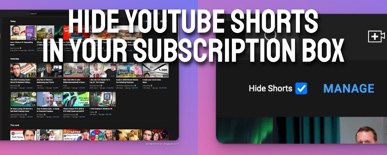 YouTube Shorts Toggle Preview image 2