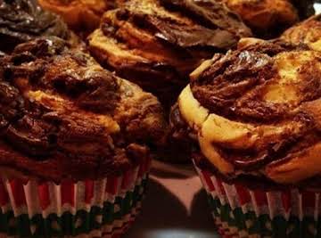 Peanut Butter Chocolate Swirl Muffins