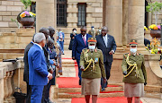 President Cyril Ramaphosa is hosting Umaro Sissoco Embaló, president of Guinea-Bissau, on a state visit at the Union Buildings in Pretoria.