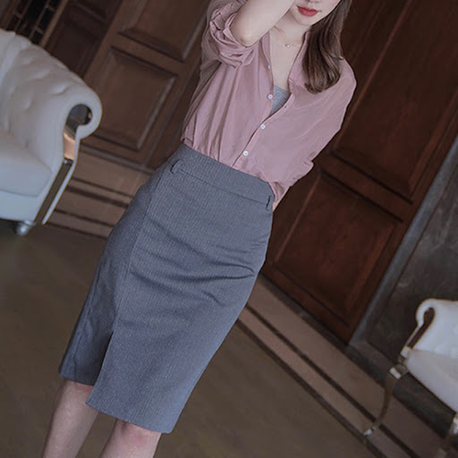 Title 1, Hong Kong Style Temperament Slit Skirt, thin co...