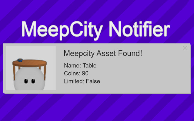 Meepcity Notifier chrome extension