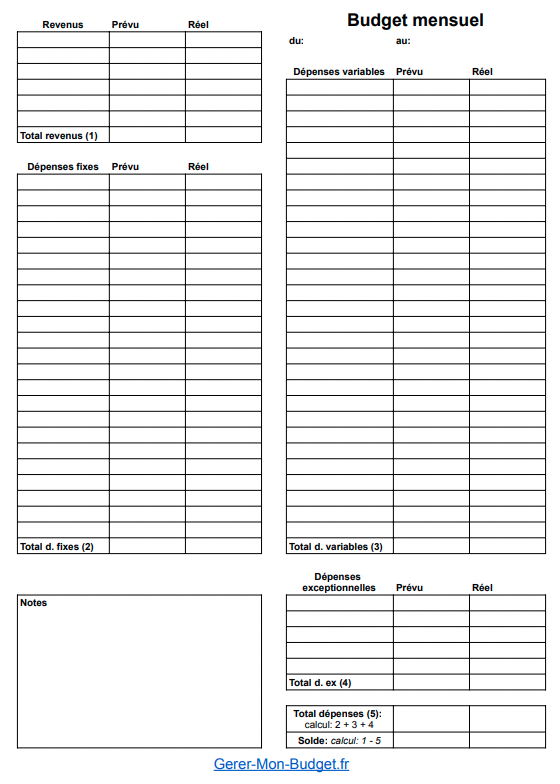 Cahier de Compte Personnel: Simple Carnet pour Gérer le Budget Hebdomadaire  et Mensuel pour la Gestion des Finances Personnelles. (Cahier de Budget