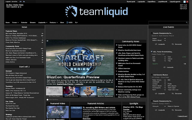 Teamliquid.net - Dark Theme