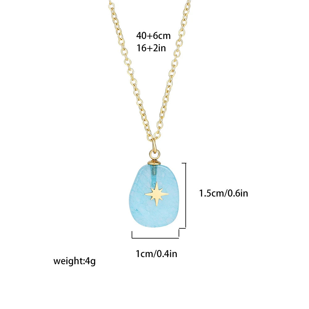 Title 9, Collar de acero inoxidable con colgante de pied...