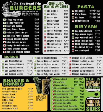 Black Mughal Hut menu 