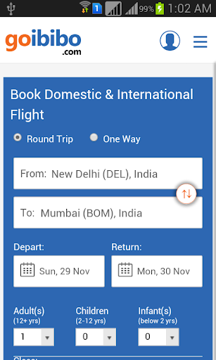 Flight Ticket Booking App