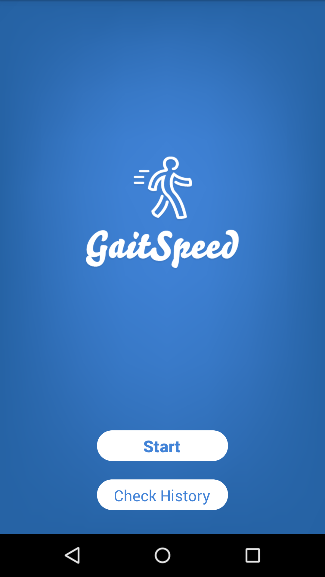 Android application Gait Speed PT screenshort